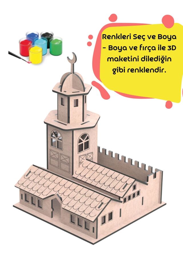 KIZ KULESİ 3D Ahşap Puzzle